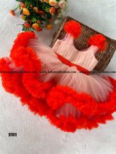 Load image into Gallery viewer, BT811 Fiery Coral Flutter Dress – Ignite Her Style