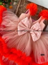 Load image into Gallery viewer, BT811 Fiery Coral Flutter Dress – Ignite Her Style