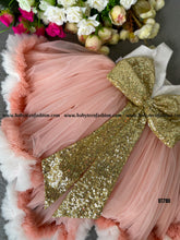 Load image into Gallery viewer, BT780 Peach Blossom Twirl Dress - A Whirl of Delight for Your Little Beauty!