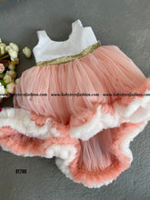 Load image into Gallery viewer, BT780 Peach Blossom Twirl Dress - A Whirl of Delight for Your Little Beauty!