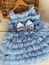 Load image into Gallery viewer, BT805 Serene Sky Ruffle Gown - Baby’s Graceful Gala