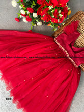 Load image into Gallery viewer, BT818 Crimson Charm – Luxe Festive Gown for Petite Fashionistas