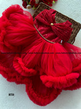 Load image into Gallery viewer, BT731 Crimson Couture Baby Gown – Bold Elegance for Little Belles