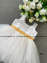 Load image into Gallery viewer, BT727 Sunshine Whimsy: Classic Ivory &amp; Gold Dress
