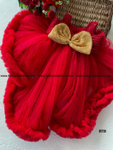Load image into Gallery viewer, BT731 Crimson Couture Baby Gown – Bold Elegance for Little Belles