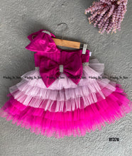 Load image into Gallery viewer, BT376 Fuchsia Fantasy: Glamorous Layered Party Dress
