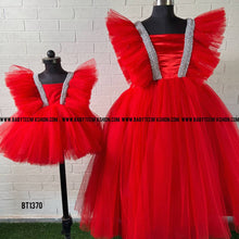 Load image into Gallery viewer, BT1370 Crimson Charm: Mom & Tot Glitter Gala Duo