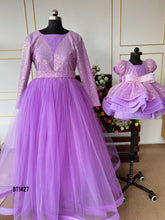 Load image into Gallery viewer, BT1427 Glittering Lilac Duo - Sparkling Mother &amp; Child Elegance
