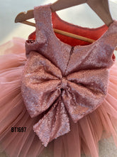 Load image into Gallery viewer, BT1697 Blush Sequin Charm Frock - Little One’s Dazzle Delight!
