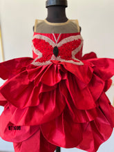 Load image into Gallery viewer, BT1698 Butterfly Hand Embroidered Party Wear Frock  For Baby Girls
