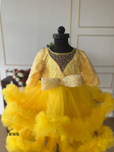 Load image into Gallery viewer, BT1476 Gold Yellow Luxury Bling Party wear
