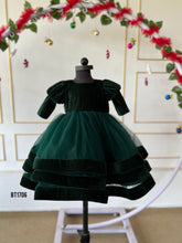 Load image into Gallery viewer, BT1706 Emerald Enchantment Holiday Dress for Little Darlings
