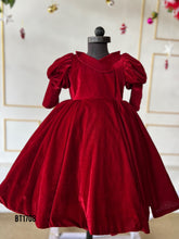Load image into Gallery viewer, BT1708 Crimson Joy Dress - Winter&#39;s Velvet Embrace
