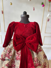 Load image into Gallery viewer, BT1709 Velvet Designer Winter Party Wear For Baby Girls
