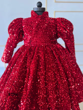 Load image into Gallery viewer, BT1714 Shimmer Winter Party Wear For Baby Girls
