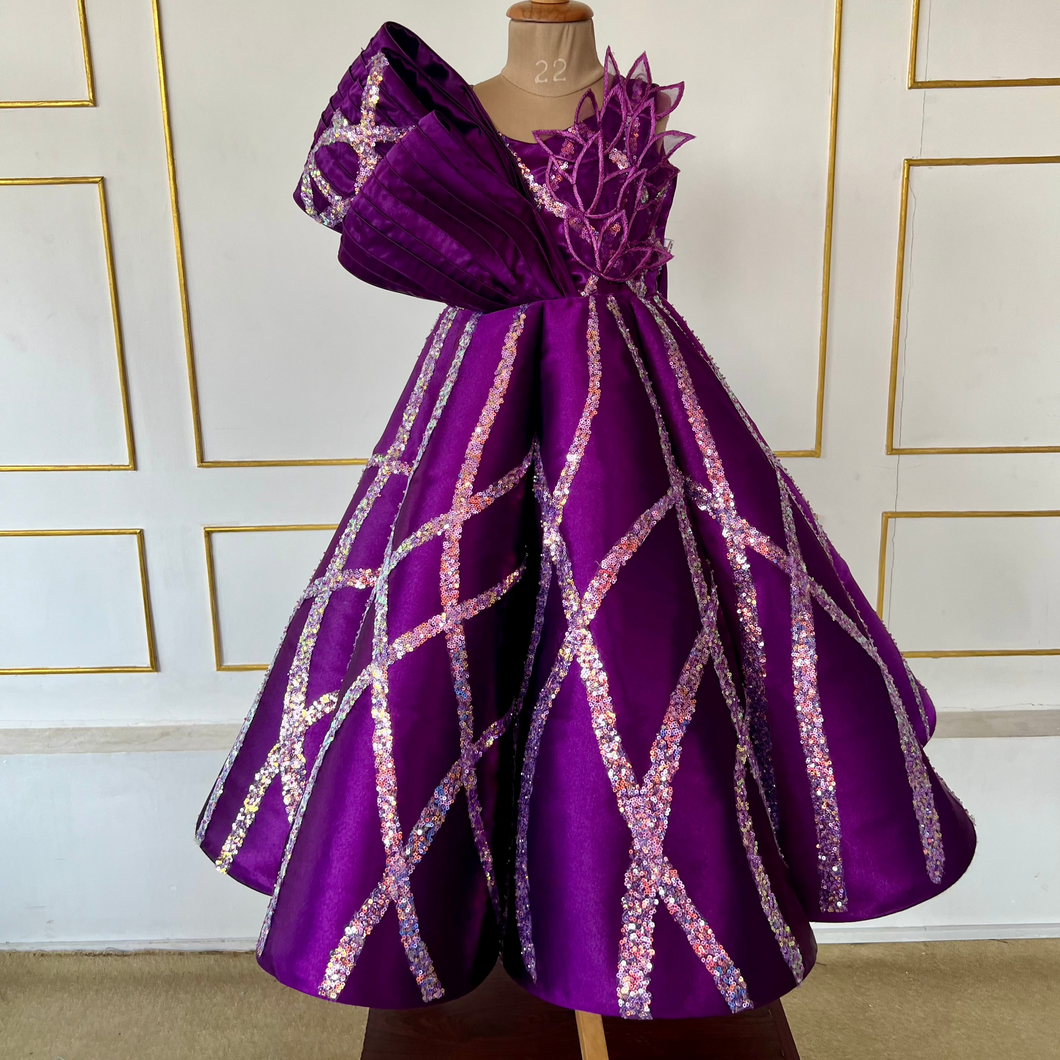 BT1914 Enchanted Princess Gown - Sparkling Purple Dream