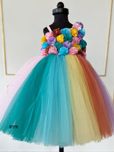 Load image into Gallery viewer, BT1715 Rainbow Petal Princess Dress - A Spectrum of Splendor
