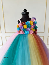 Load image into Gallery viewer, BT1715 Rainbow Petal Princess Dress - A Spectrum of Splendor

