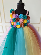 Load image into Gallery viewer, BT1715 Rainbow Petal Princess Dress - A Spectrum of Splendor
