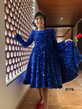 Load image into Gallery viewer, BT1716 Bling Party Wear Frock For Baby Girls
