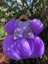 Load image into Gallery viewer, BT1718 Purple Princess Puff Dress - A Royal Touch for Your Little Lady

