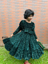 Load image into Gallery viewer, BT1723 Bling Winter Party Wear For Baby Girls
