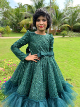 Load image into Gallery viewer, BT1731 Enchanted Emerald: Winter Sparkle Gown
