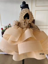 Load image into Gallery viewer, BT1528 Golden Gala: A Princess&#39;s Dream Baby Party Dress
