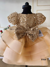 Load image into Gallery viewer, BT1528 Golden Gala: A Princess&#39;s Dream Baby Party Dress
