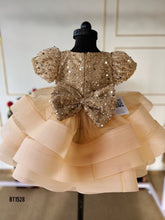 Load image into Gallery viewer, BT1528 Girls Gold Infused Party wear Frock
