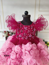 Load image into Gallery viewer, BT1534 Hand Work Flower Theme Birthday Party wear
