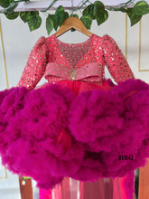Load image into Gallery viewer, BT1542 Crimson Joy Festive Frolic Dress for Little Darlings
