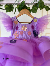 Load image into Gallery viewer, BT1547 Lilac Whisper: Fairy-Tale Flutter Party Dress

