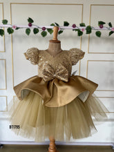 Load image into Gallery viewer, BT1795 Golden Glamour - Baby&#39;s Sequinned Party Dress
