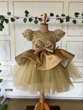 Load image into Gallery viewer, BT1795 Golden Glamour - Baby&#39;s Sequinned Party Dress
