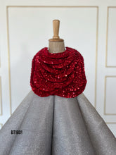 Load image into Gallery viewer, BT1801 Red Velvet Glitz Sparkling Silver &amp; Scarlet Dress for Precious Moments
