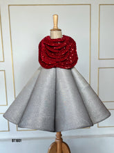 Load image into Gallery viewer, BT1801 Red Velvet Glitz Sparkling Silver &amp; Scarlet Dress for Precious Moments
