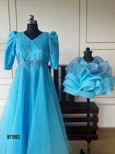 Load image into Gallery viewer, BT1562 Enchanted Azure Elegance: A Fairy Tale Pair
