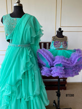 Load image into Gallery viewer, BT1380 Aquatic Enchantment: Mermaid Mom &amp; Baby Twirl Dress Duo
