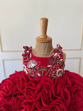 Load image into Gallery viewer, BT1819  Luxe Regal Crimson Bloom Gala Gown
