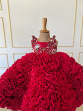 Load image into Gallery viewer, BT1819  Luxe Regal Crimson Bloom Gala Gown
