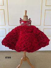 Load image into Gallery viewer, BT1819  Luxe Regal Crimson Bloom Gala Gown
