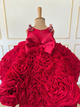 Load image into Gallery viewer, BT1819  Luxe Regal Crimson Bloom Gala Gown
