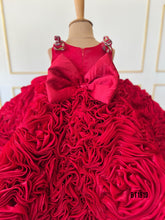 Load image into Gallery viewer, BT1819  Luxe Regal Crimson Bloom Gala Gown
