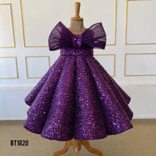 Load image into Gallery viewer, BT1820 Sequin Splendor: Majestic Purple Butterfly Princess Gown
