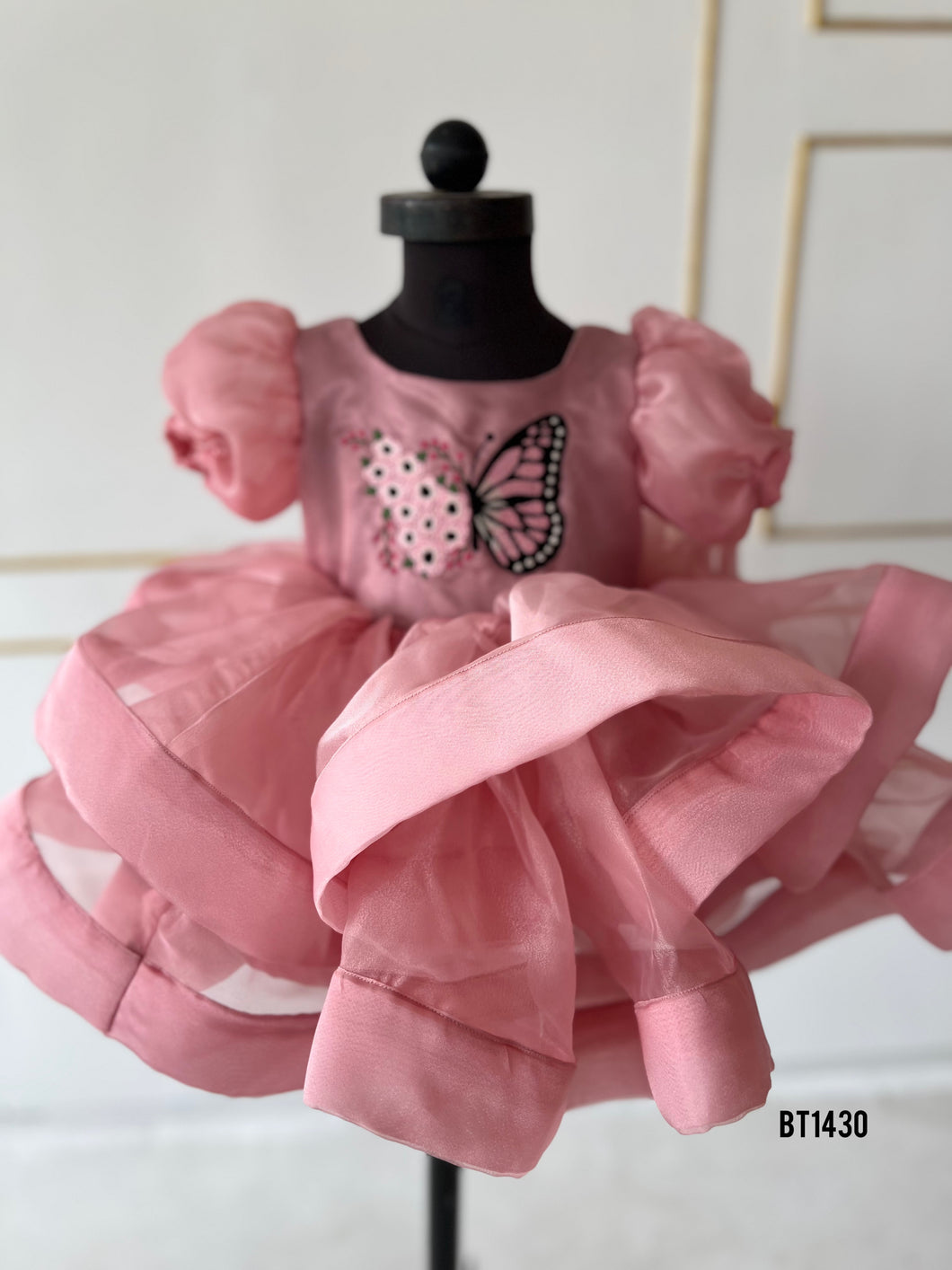 BT1430 Pink Blossom: A Flutter of Elegance for Your Little Butterfly