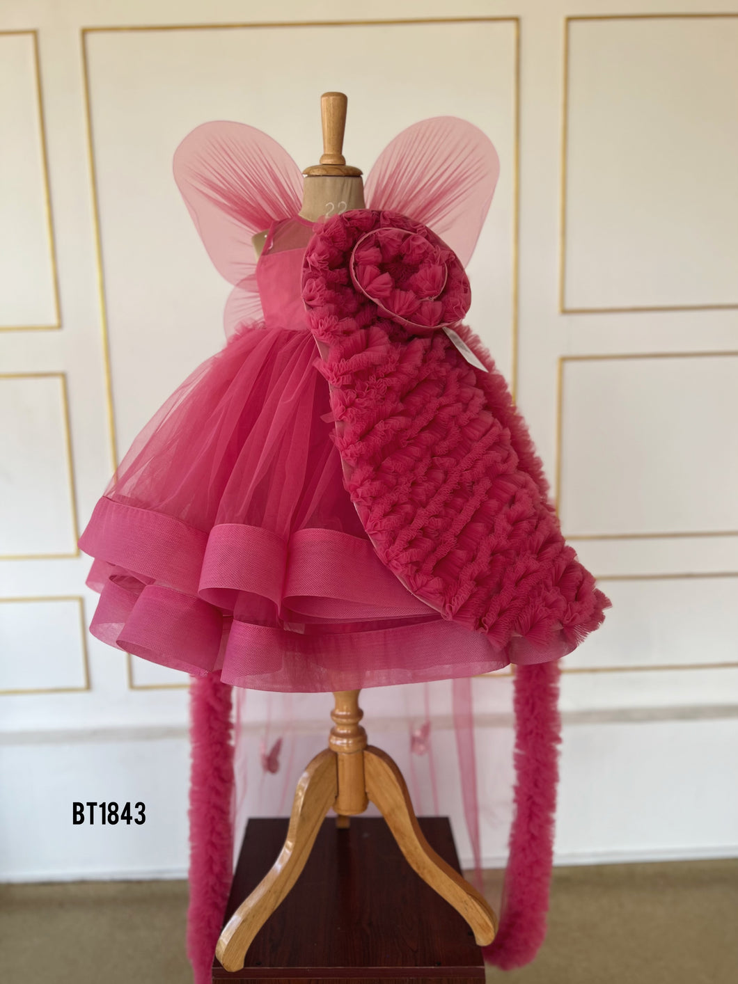 BT1843 Enchanted Rosegold Petal Dress