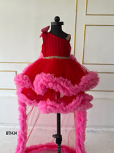 Load image into Gallery viewer, BT1434 Double Ruffle Longtrail Party wear Gown
