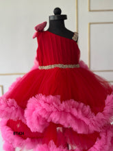 Load image into Gallery viewer, BT1434 Double Ruffle Longtrail Party wear Gown

