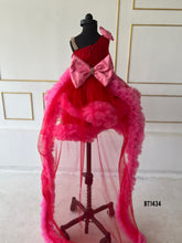 Load image into Gallery viewer, BT1434 Double Ruffle Longtrail Party wear Gown
